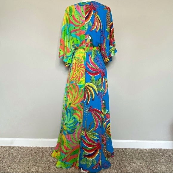 Farm Rio Tahiti Wrap Maxi Dress, Small - Picture 5 of 13